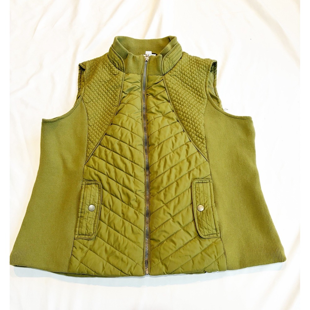 LuLaRoe Olive Green Quilted Knit Vest